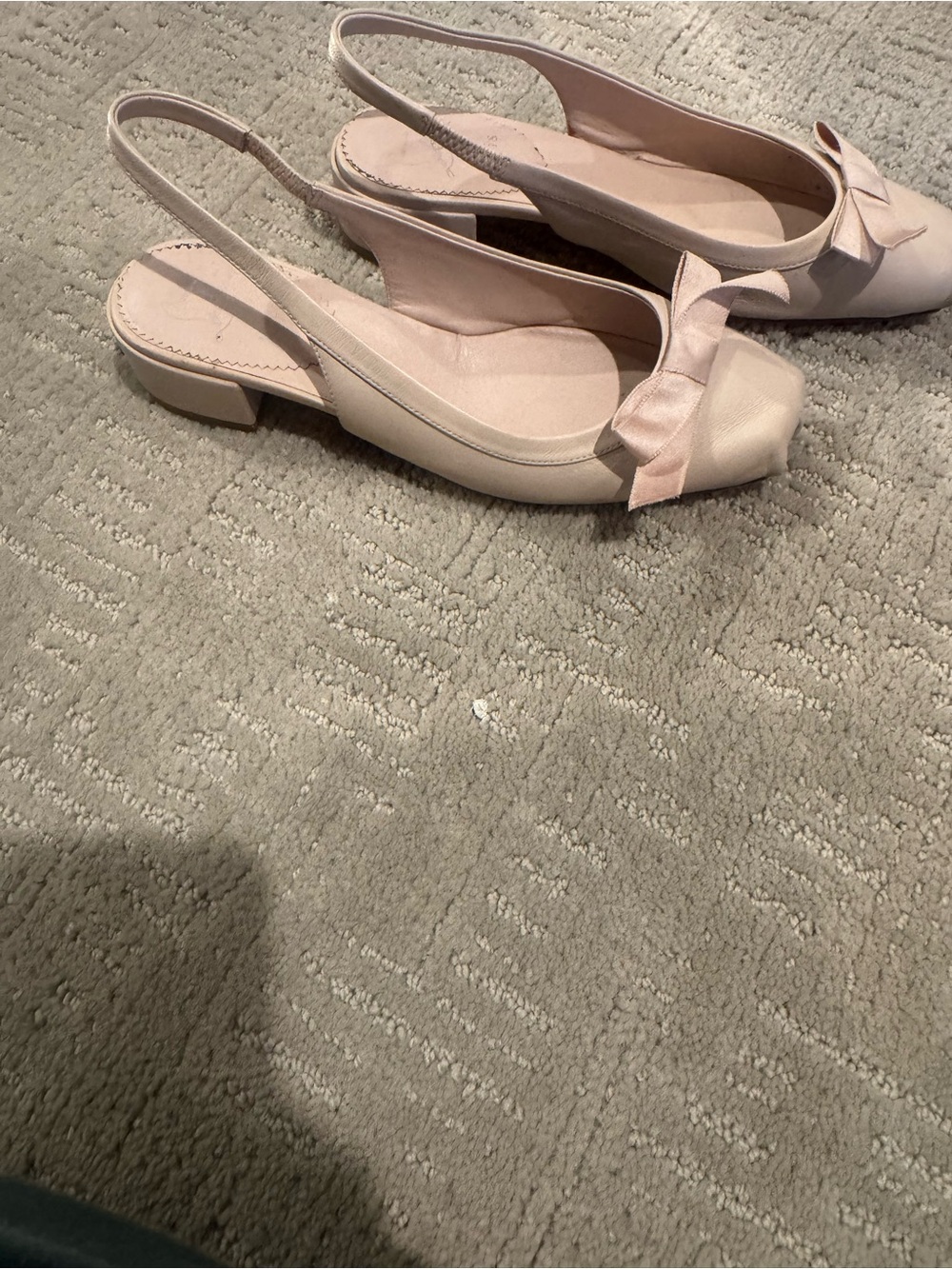 Christian Louboutin Pale Pink Slingback Ballet Flats with Bow size 37.5 - Picture 3 of 5